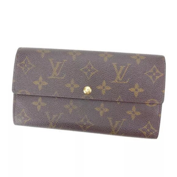 Louis Vuitton Long Wallet Monogram Monogram Canvas Authentic Used - Picture 1 of 4